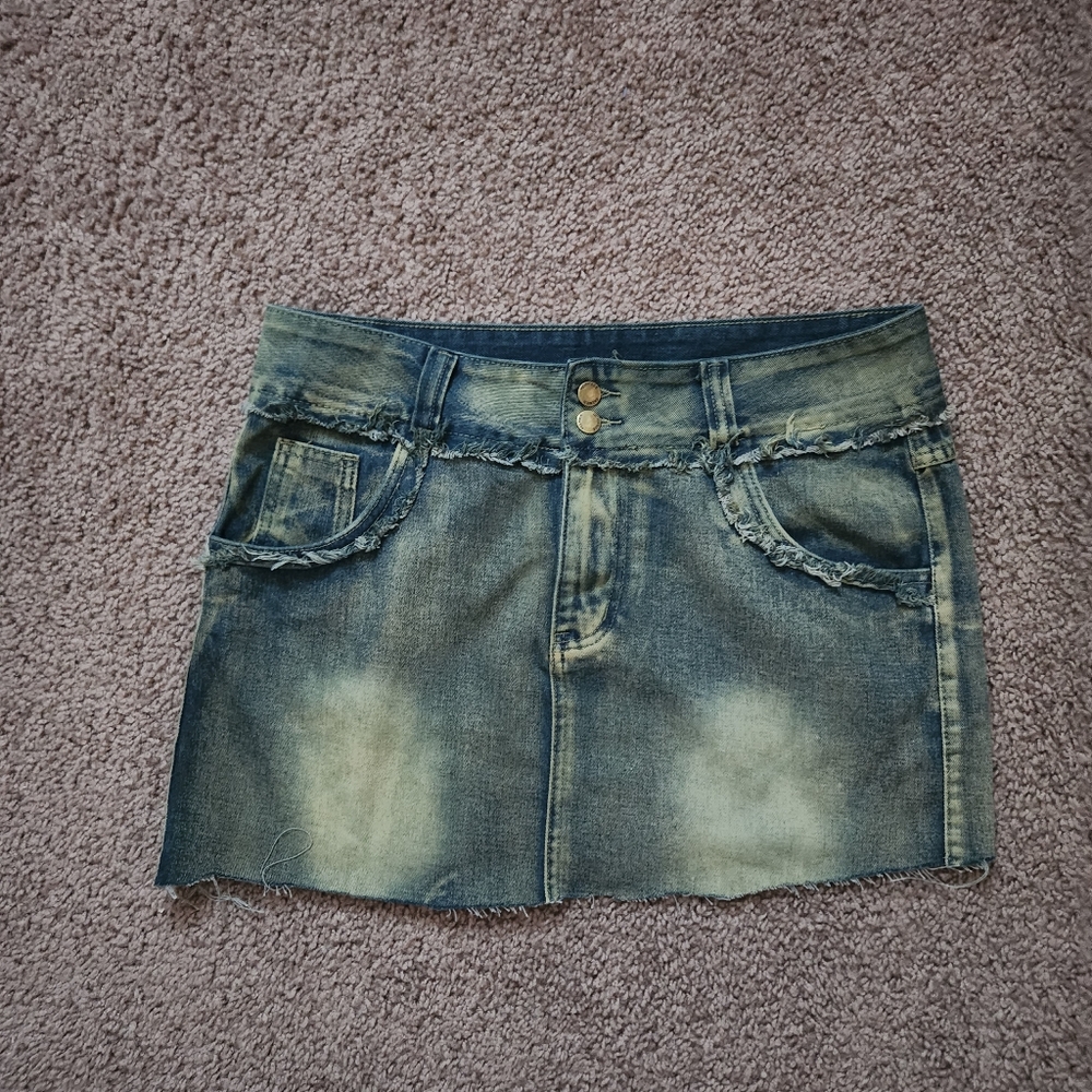 Fashion Nova Distressed Mini Skirt